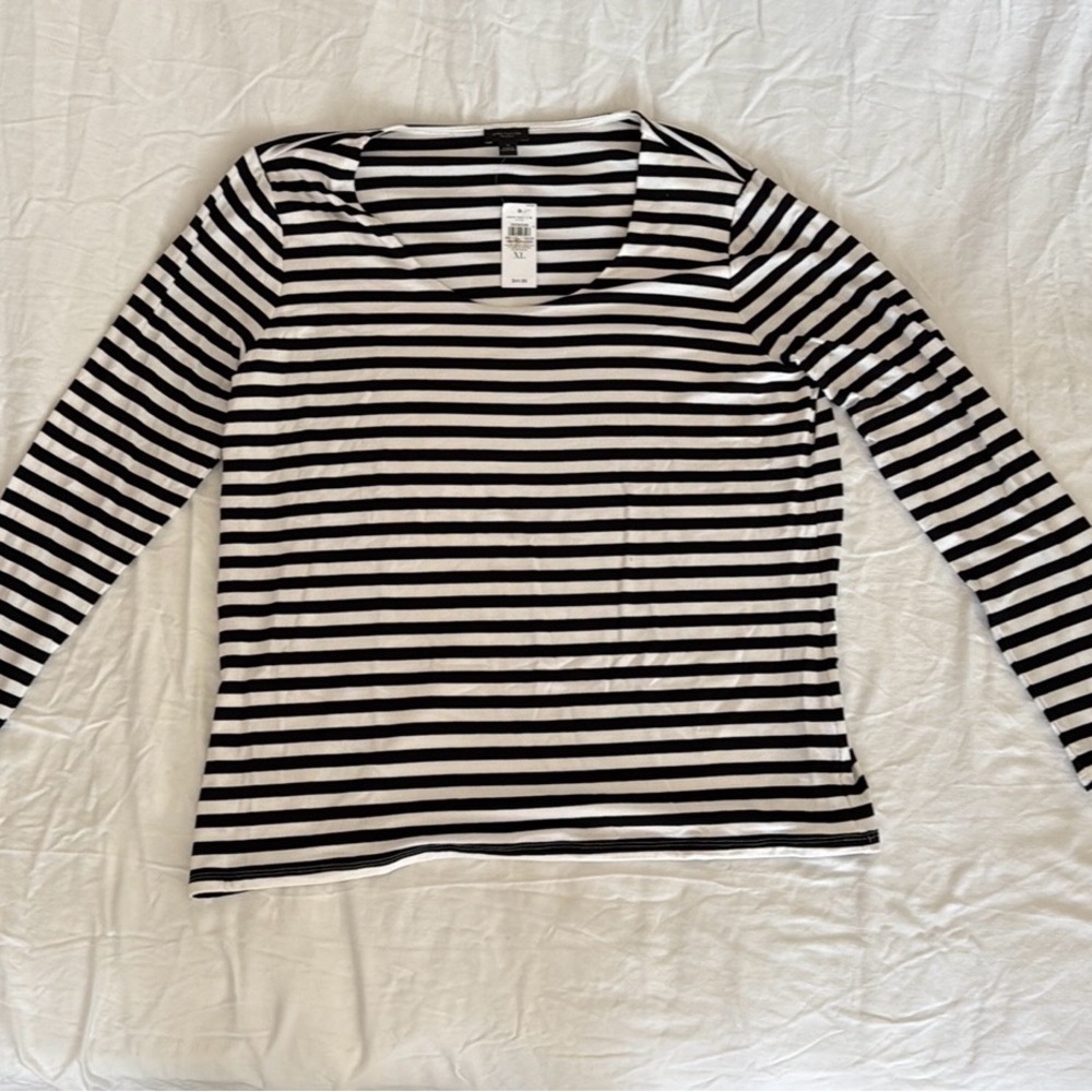 NWT Ann Taylor Factory Long sleeved Striped Top